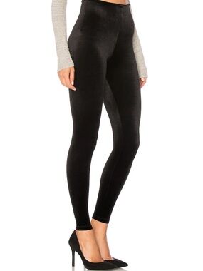 Commando Control black velvet leggings size large